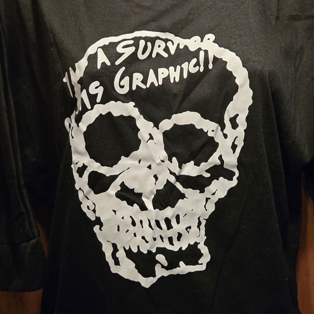 Skull black lace unbranded no tags cute top szM - Picture 4 of 8